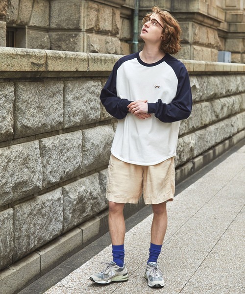 PENNEYS（ぺニーズ）の「PENNEYS/ペニーズ 別注 THE FOX ロゴ ワッペン刺繍ワンポイント ラグランルーズ長袖Tシャツ（Tシャツ/カットソー・メンズ・ブラック/オフホワイト/ピンク/ネイビー・M/L）」の17枚目の写真