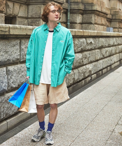 ★ The Barnnet 長袖シャツ レッド the barnnet トップス STANDARD” 14/- COZUN ヘビーウェイト ヘンリーネック ロングT