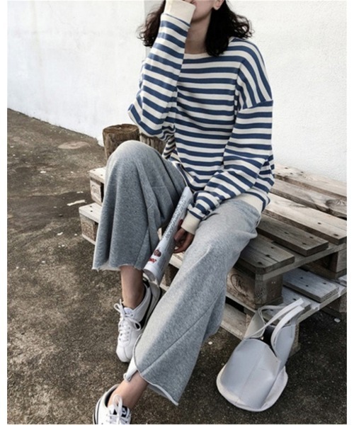 Ritzy（リッツィー）の「ボーダークルーネックロンT（Tシャツ/カットソー・レディース・ブラック/ブルー・M/L）」の15枚目の写真