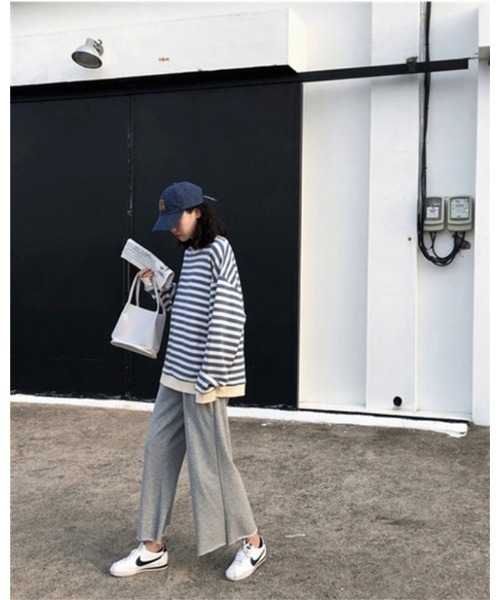 Ritzy（リッツィー）の「ボーダークルーネックロンT（Tシャツ/カットソー・レディース・ブラック/ブルー・M/L）」の11枚目の写真