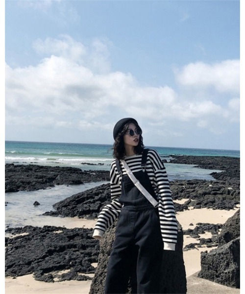 Ritzy（リッツィー）の「ボーダークルーネックロンT（Tシャツ/カットソー・レディース・ブラック/ブルー・M/L）」の14枚目の写真