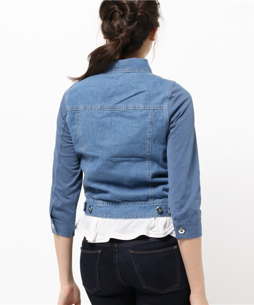 mystic（ミスティック）の「Gジャン（デニムジャケット・レディース・ネイビー/ブルー/ホワイト・ﾌﾘ-）」の6枚目の写真