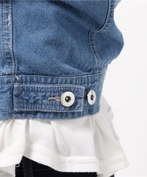 mystic（ミスティック）の「Gジャン（デニムジャケット・レディース・ネイビー/ブルー/ホワイト・ﾌﾘ-）」の9枚目の写真