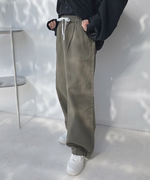 AS KNOW AS plus（アズノゥアズプラス）の「○ワイドジョガーパンツ（その他パンツ・レディース・ブラック/オフホワイト/カーキ/ブルー・FREE）」の17枚目の写真