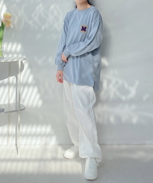 AS KNOW AS plus（アズノゥアズプラス）の「○ワイドジョガーパンツ（その他パンツ・レディース・ブラック/オフホワイト/カーキ/ブルー・FREE）」の7枚目の写真