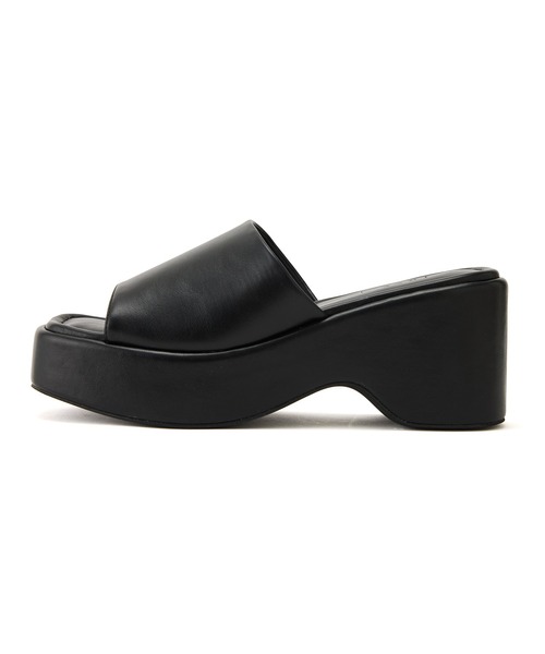 Juze（ジュゼ）の「バルキーウェッジサンダル（サンダル・レディース・ブラック/オフホワイト/イエロー・22.5cm/23.5cm/24.5cm）」の5枚目の写真