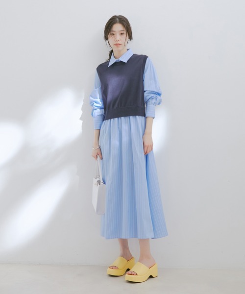 Juze（ジュゼ）の「バルキーウェッジサンダル（サンダル・レディース・ブラック/オフホワイト/イエロー・22.5cm/23.5cm/24.5cm）」の16枚目の写真