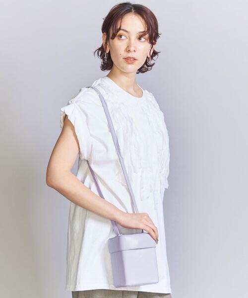 BEAUTY&YOUTH UNITED ARROWS（ビューティーアンドユースユナイテッドアローズ）の「ボックス ショルダーバッグ（ショルダーバッグ・レディース・ライラック/オフホワイト・FREE）」の5枚目の写真