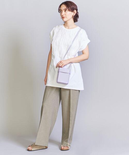 BEAUTY&YOUTH UNITED ARROWS（ビューティーアンドユースユナイテッドアローズ）の「ボックス ショルダーバッグ（ショルダーバッグ・レディース・ライラック/オフホワイト・FREE）」の7枚目の写真