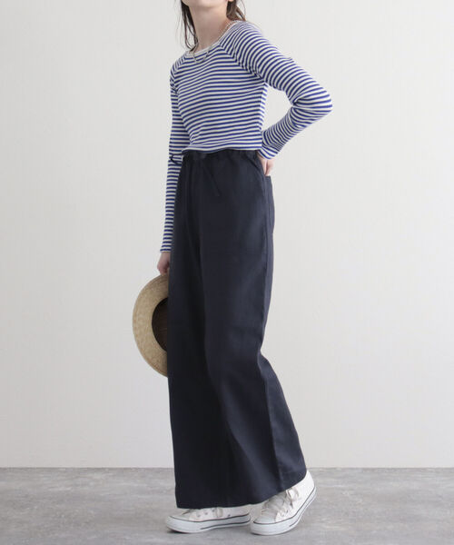 GEVACO（ゲバコ）の「【GEVACO/ゲバコ】FG限定モデル/綿麻ツイルワイドイージーパンツ（その他パンツ・レディース・ブルー系その他/ベージュ/レッド/ネイビー/カーキ・38/36）」の8枚目の写真