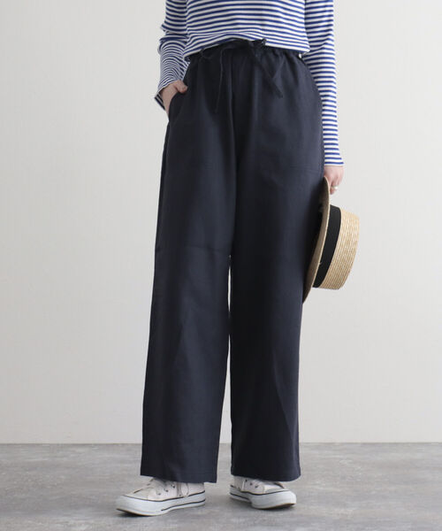 GEVACO（ゲバコ）の「【GEVACO/ゲバコ】FG限定モデル/綿麻ツイルワイドイージーパンツ（その他パンツ・レディース・ブルー系その他/ベージュ/レッド/ネイビー/カーキ・38/36）」の10枚目の写真