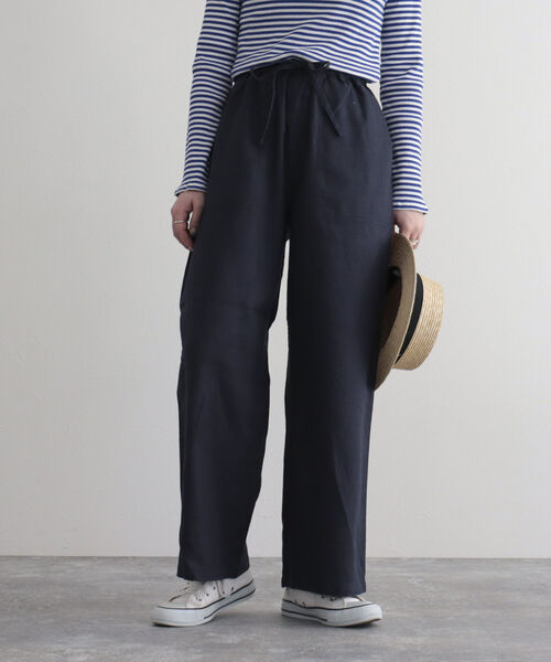 GEVACO（ゲバコ）の「【GEVACO/ゲバコ】FG限定モデル/綿麻ツイルワイドイージーパンツ（その他パンツ・レディース・ブルー系その他/ベージュ/レッド/ネイビー/カーキ・38/36）」の13枚目の写真