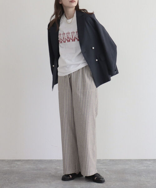 GEVACO（ゲバコ）の「【GEVACO/ゲバコ】FG限定モデル/綿麻ツイルワイドイージーパンツ（その他パンツ・レディース・ブルー系その他/ベージュ/レッド/ネイビー/カーキ・38/36）」の15枚目の写真