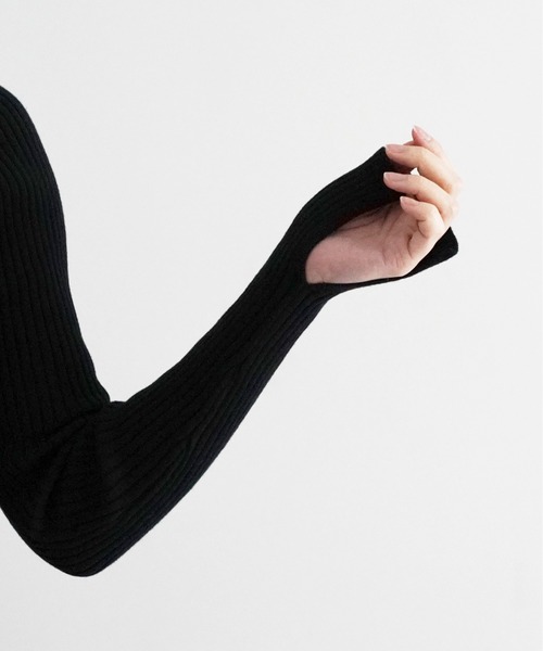 ALLEGE（アレッジ）の「ALLEGE Wide Rib Cardigan（カーディガン/ボレロ・レディース・ブラック/イエロー・1）」の10枚目の写真