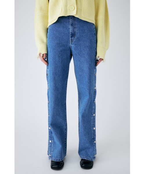 MOUSSY（マウジー）の「SIDE BUTTON STRAIGHT（デニムパンツ）」 - WEAR