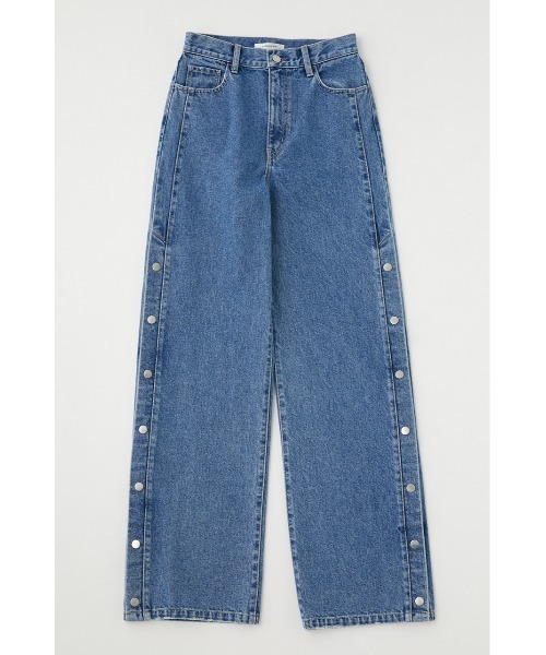 MOUSSY（マウジー）の「SIDE BUTTON STRAIGHT（デニムパンツ）」 - WEAR