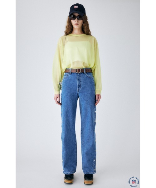 MOUSSY（マウジー）の「SIDE BUTTON STRAIGHT（デニムパンツ）」 - WEAR