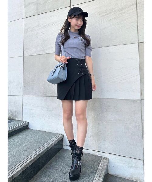 EATME（イートミー）の「ベルテッドリブTOP（Tシャツ/カットソー