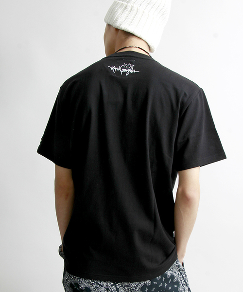 Mark Gonzales（マーク・ゴンザレス）の「∴WEGO/ MARK GONZALES（マークゴンザレス）ポケットTシャツ（Tシャツ/カットソー・メンズ・ホワイト/ブラック・MEDIUM/LARGE）」の5枚目の写真