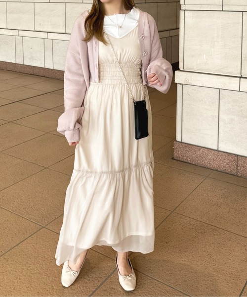 apres jour（アプレジュール）の「シアーティアードキャミワンピース【ZOZOTOWN限定アイテム】（ワンピース・レディース・ラベンダー/ブラック/アイボリー/ピンク系その他2・MEDIUM/X-LARGE/SMALL）」の9枚目の写真