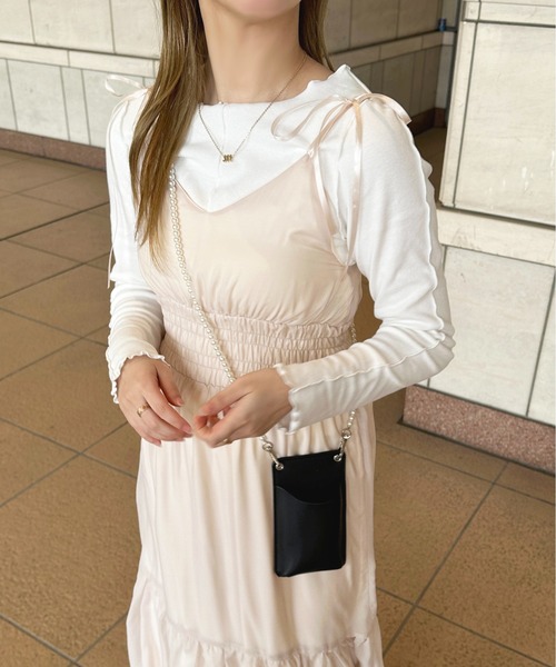 apres jour（アプレジュール）の「シアーティアードキャミワンピース【ZOZOTOWN限定アイテム】（ワンピース・レディース・ラベンダー/ブラック/アイボリー/ピンク系その他2・MEDIUM/X-LARGE/SMALL）」の8枚目の写真