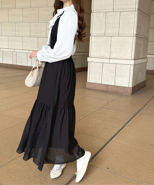 apres jour（アプレジュール）の「シアーティアードキャミワンピース