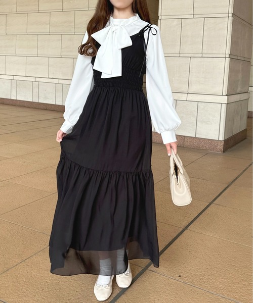 apres jour（アプレジュール）の「シアーティアードキャミワンピース