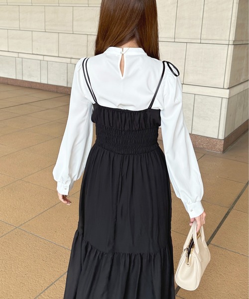 apres jour（アプレジュール）の「シアーティアードキャミワンピース【ZOZOTOWN限定アイテム】（ワンピース・レディース・ラベンダー/ブラック/アイボリー/ピンク系その他2・MEDIUM/X-LARGE/SMALL）」の18枚目の写真