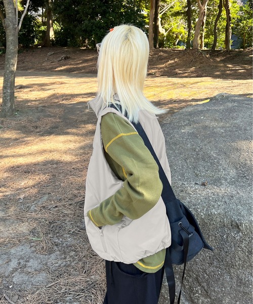 sedacle(セダクル)の「スタンドネックベスト(ベスト・メンズ・ブラック/アイボリー・MEDIUM/LARGE)」の12枚目の写真