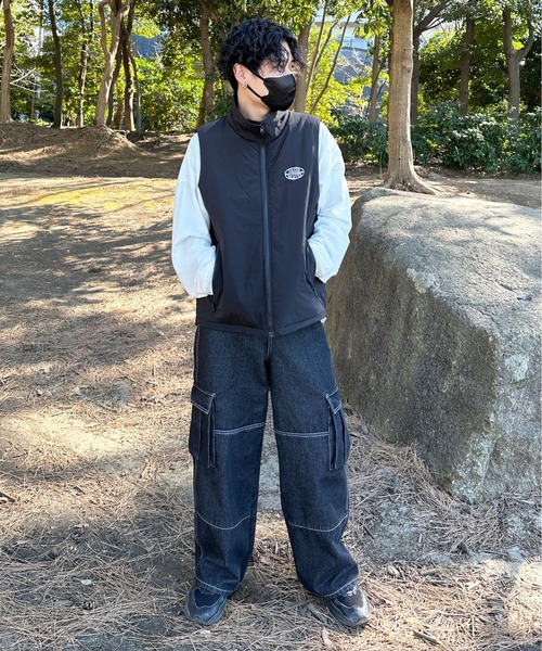 sedacle(セダクル)の「スタンドネックベスト(ベスト・メンズ・ブラック/アイボリー・MEDIUM/LARGE)」の3枚目の写真