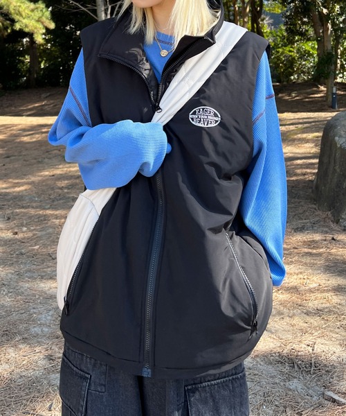 sedacle(セダクル)の「スタンドネックベスト(ベスト・メンズ・ブラック/アイボリー・MEDIUM/LARGE)」の18枚目の写真