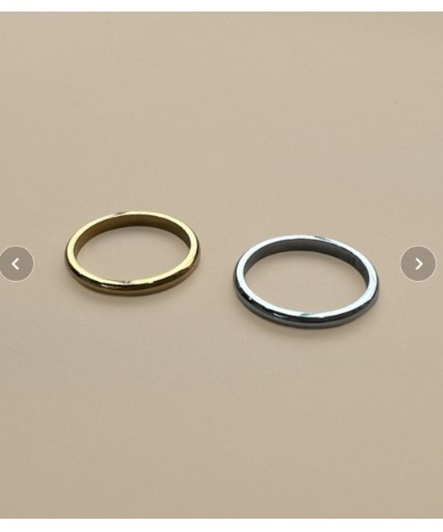 CEMONEMO(セモネモ)の「【金属アレルギー対応】 2mm シンプルリング / サージカルステンレス 316L(リング・レディース・ゴールド/シルバー・FREE)」の1枚目の写真