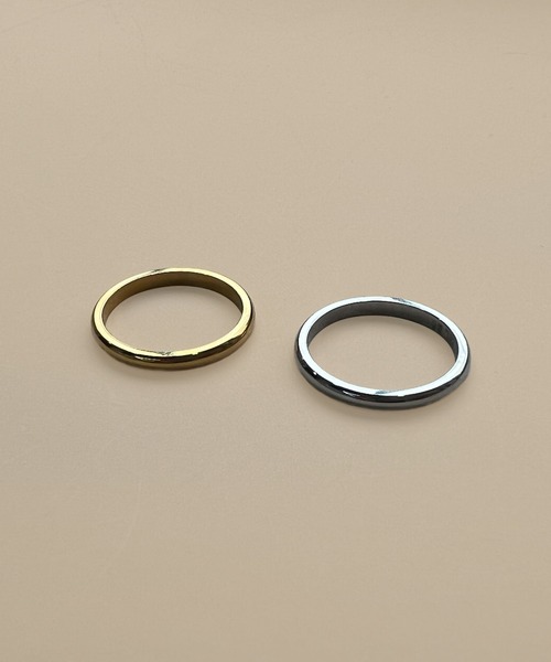 CEMONEMO(セモネモ)の「【金属アレルギー対応】 2mm シンプルリング / サージカルステンレス 316L(リング・レディース・ゴールド/シルバー・FREE)」の6枚目の写真