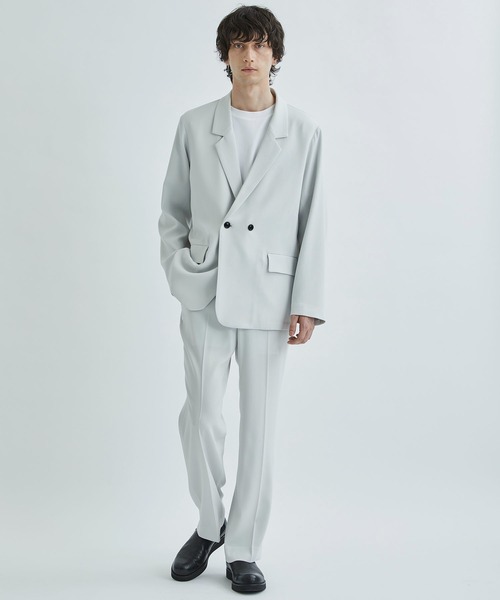 city（シティ）の「GEORGETTE SEMI DOUBLE JKT（テーラードジャケット・メンズ・ライトブルーグレー/ライトグレー/ブラック・1/2/3）」の16枚目の写真