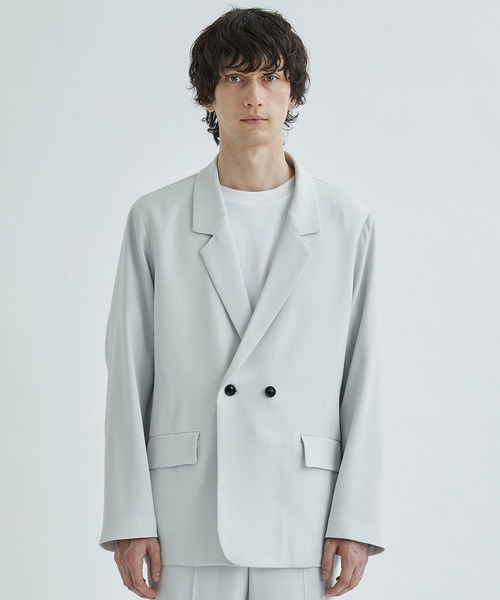 city（シティ）の「GEORGETTE SEMI DOUBLE JKT（テーラードジャケット・メンズ・ライトブルーグレー/ライトグレー/ブラック・1/2/3）」の17枚目の写真