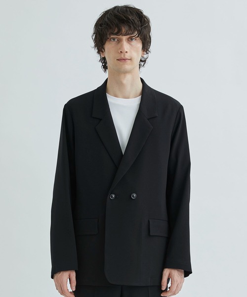 city（シティ）の「GEORGETTE SEMI DOUBLE JKT（テーラードジャケット・メンズ・ライトブルーグレー/ライトグレー/ブラック・1/2/3）」の5枚目の写真