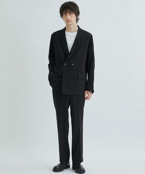 city（シティ）の「GEORGETTE SEMI DOUBLE JKT（テーラードジャケット・メンズ・ライトブルーグレー/ライトグレー/ブラック・1/2/3）」の4枚目の写真