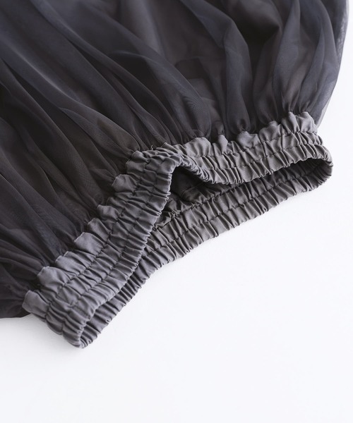 n'OrLABEL（ノアールレーベル）の「『グラデーションチュールスカート』（スカート・レディース・パープル/ネイビー/チャコール/ブラック・FREE）」の8枚目の写真