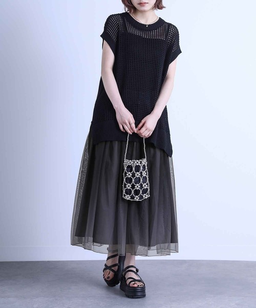 n'OrLABEL（ノアールレーベル）の「『グラデーションチュールスカート』（スカート・レディース・パープル/ネイビー/チャコール/ブラック・FREE）」の22枚目の写真