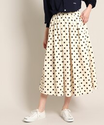 ◆【洗える・ポケット付き】ドットタフタスカート<XS~L>