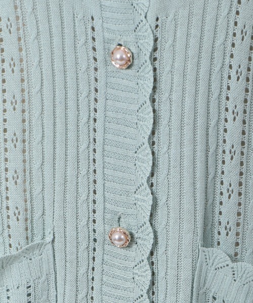 axes femme（アクシーズファム）の「花刺繍ロングニットカーディガン（カーディガン/ボレロ・レディース・ピンク/ミント/ブルー・FREE）」の7枚目の写真