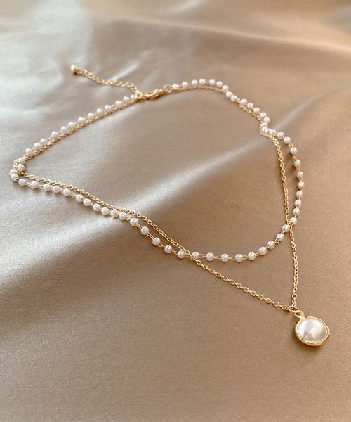 ｔｏｌｅｎｅ（トレネ）の「パール2連ネックレス（ネックレス・レディース・A・ONE SIZE）」の4枚目の写真