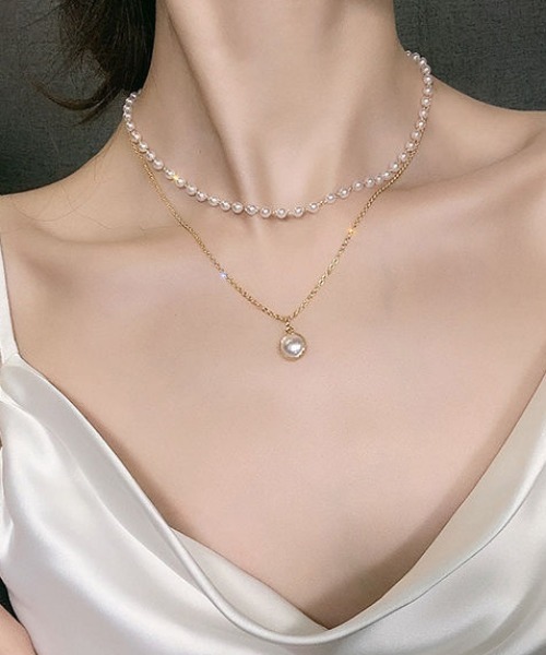 ｔｏｌｅｎｅ（トレネ）の「パール2連ネックレス（ネックレス・レディース・A・ONE SIZE）」の3枚目の写真