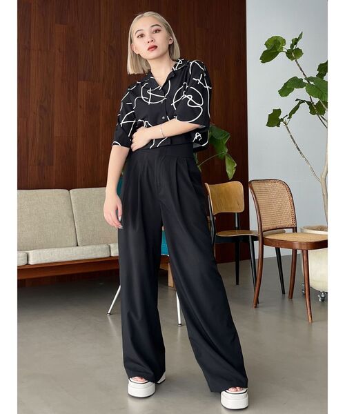 EMODA（エモダ）の「オーバーショートシャツ（シャツ/ブラウス・レディース・ベージュ/ブラック/その他/ブルー・FREE）」の8枚目の写真