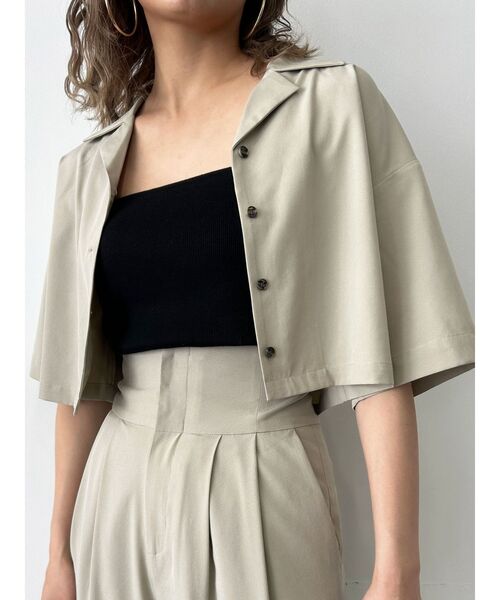 EMODA（エモダ）の「オーバーショートシャツ（シャツ/ブラウス・レディース・ベージュ/ブラック/その他/ブルー・FREE）」の14枚目の写真