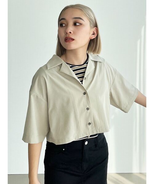 EMODA（エモダ）の「オーバーショートシャツ（シャツ/ブラウス・レディース・ベージュ/ブラック/その他/ブルー・FREE）」の19枚目の写真