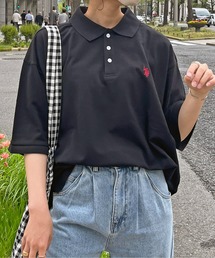 U.S. POLO ASSN. | 1ポイント刺繍鹿の子ポロシャツ(ポロシャツ)