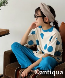 antiqua | オンオフ使える◎ドット柄半袖ルームウェア(Tシャツ/カットソー)