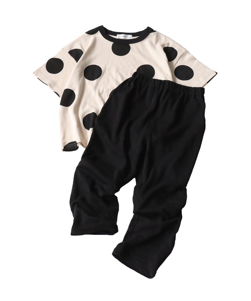 antiqua（アンティカ）の「ドット柄半袖ルームウェア（Tシャツ/カットソー・キッズ・ブルー/ブラック・150/140/160/120/130/110）」の7枚目の写真