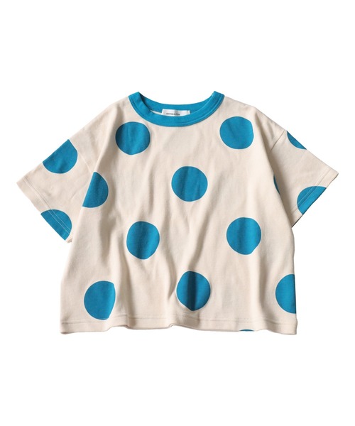 antiqua（アンティカ）の「ドット柄半袖ルームウェア（Tシャツ/カットソー・キッズ・ブルー/ブラック・150/140/160/120/130/110）」の11枚目の写真